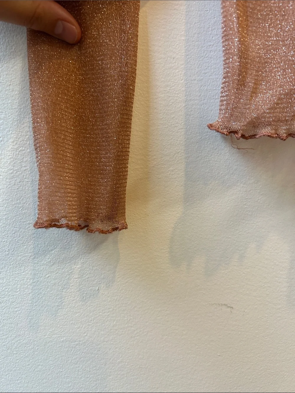 Jonathan Simkhai Shimmery Mesh Turtleneck Top